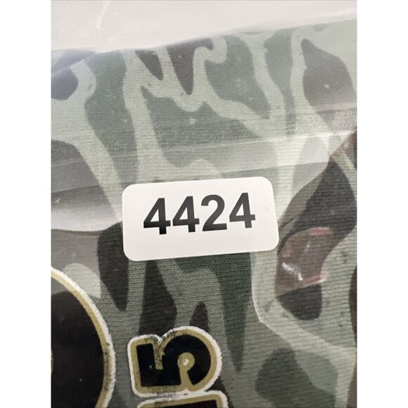 Burlebo Hoodie Mens Size Medium Green Retro Duck Camo Fleece Pullover - Picture 12 of 12